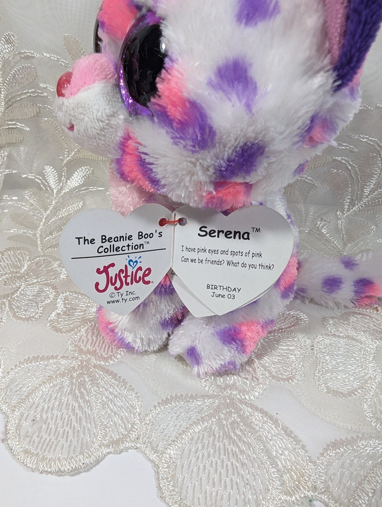 Ty Beanie Boo - Serena the Leopard (6in) Justice Exclusive - Vintage Beanies Canada