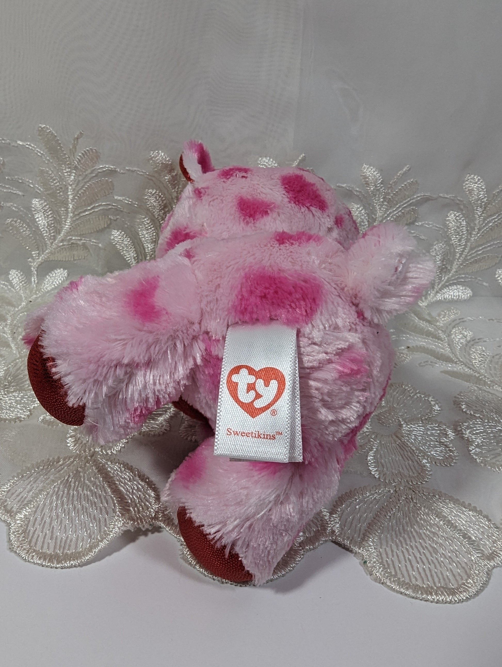 Ty Beanie Boo - Sweetikins The Pink Bear Holding Heart (6in) - Vintage Beanies Canada