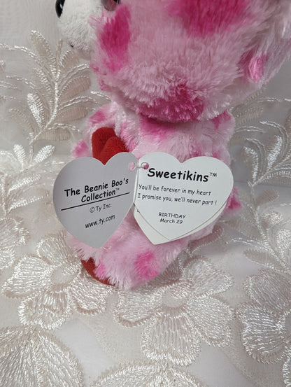 Ty Beanie Boo - Sweetikins The Pink Bear Holding Heart (6in) - Vintage Beanies Canada