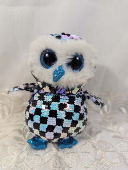 Ty Beanie Boo - Topper The Sequined Owl (6 in) No Tags - Vintage Beanies Canada