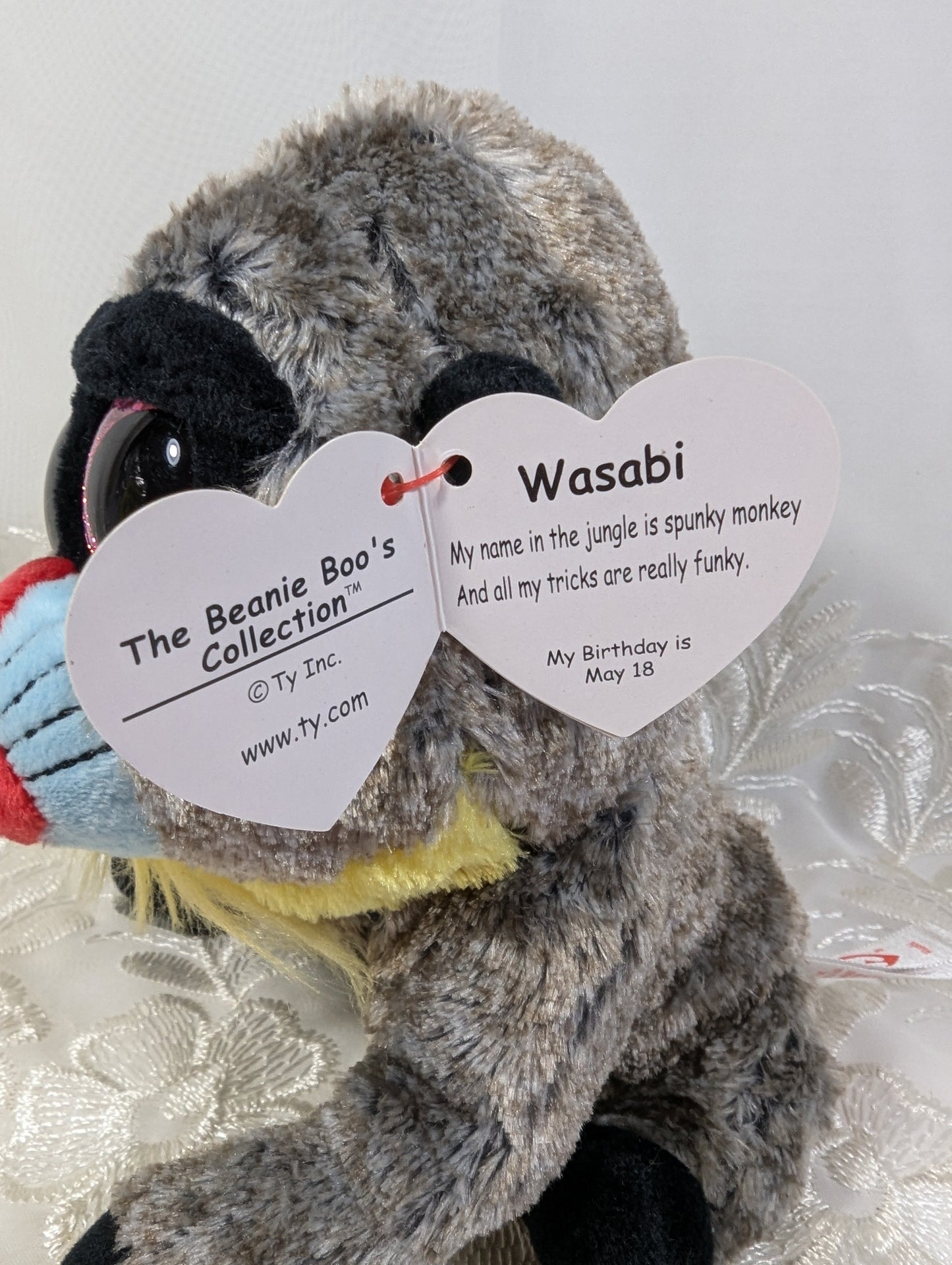 Ty Beanie Boo - Wasabi The Baboon (6in) - Vintage Beanies Canada