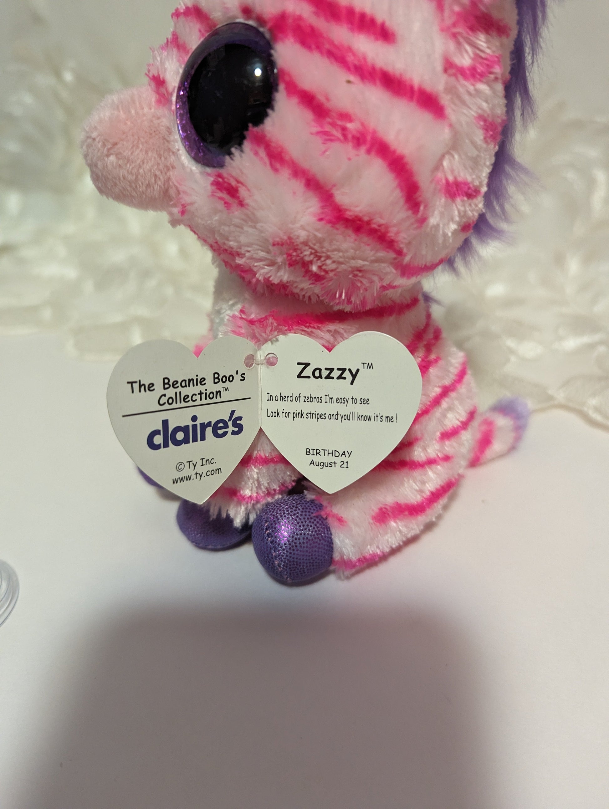 Ty Beanie Boo - Zazzy The Zebra (6in) Claire's Exclusive - Vintage Beanies Canada