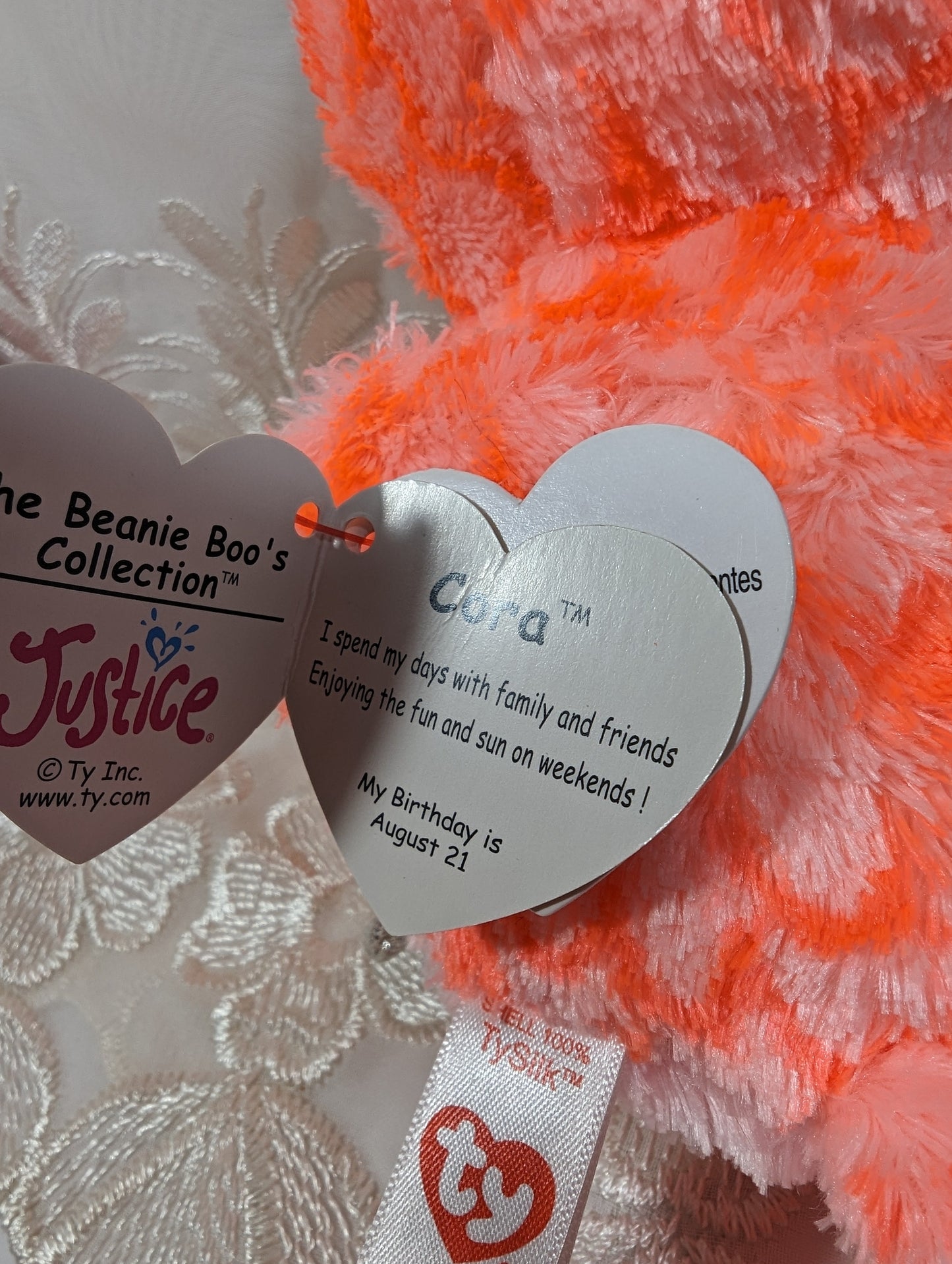 Ty Beanie Boos - Cora The Orange Owl (6in) *Justice Exclusive* Near Mint - Vintage Beanies Canada