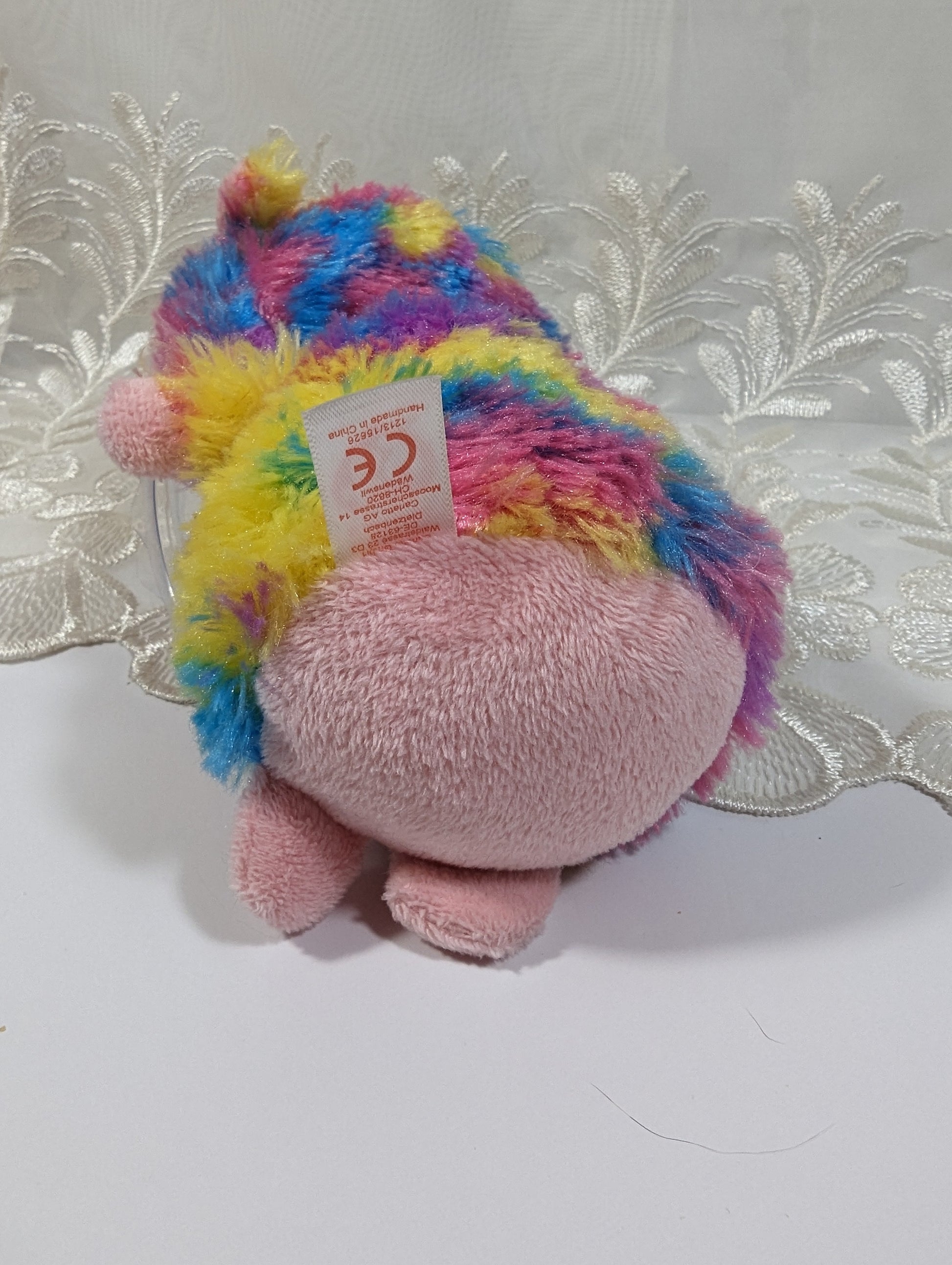 TY Beanie Boos - Holly The Multi Colored Hedgehog (6 in) Justice Exclusive - Scuffed Eye - Vintage Beanies Canada