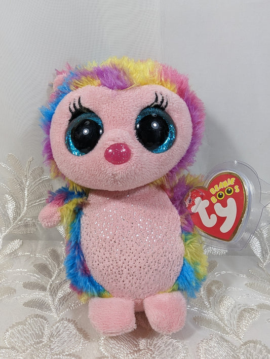 TY Beanie Boos - Holly The Multi Colored Hedgehog (6 in) Justice Exclusive - Scuffed Eye - Vintage Beanies Canada