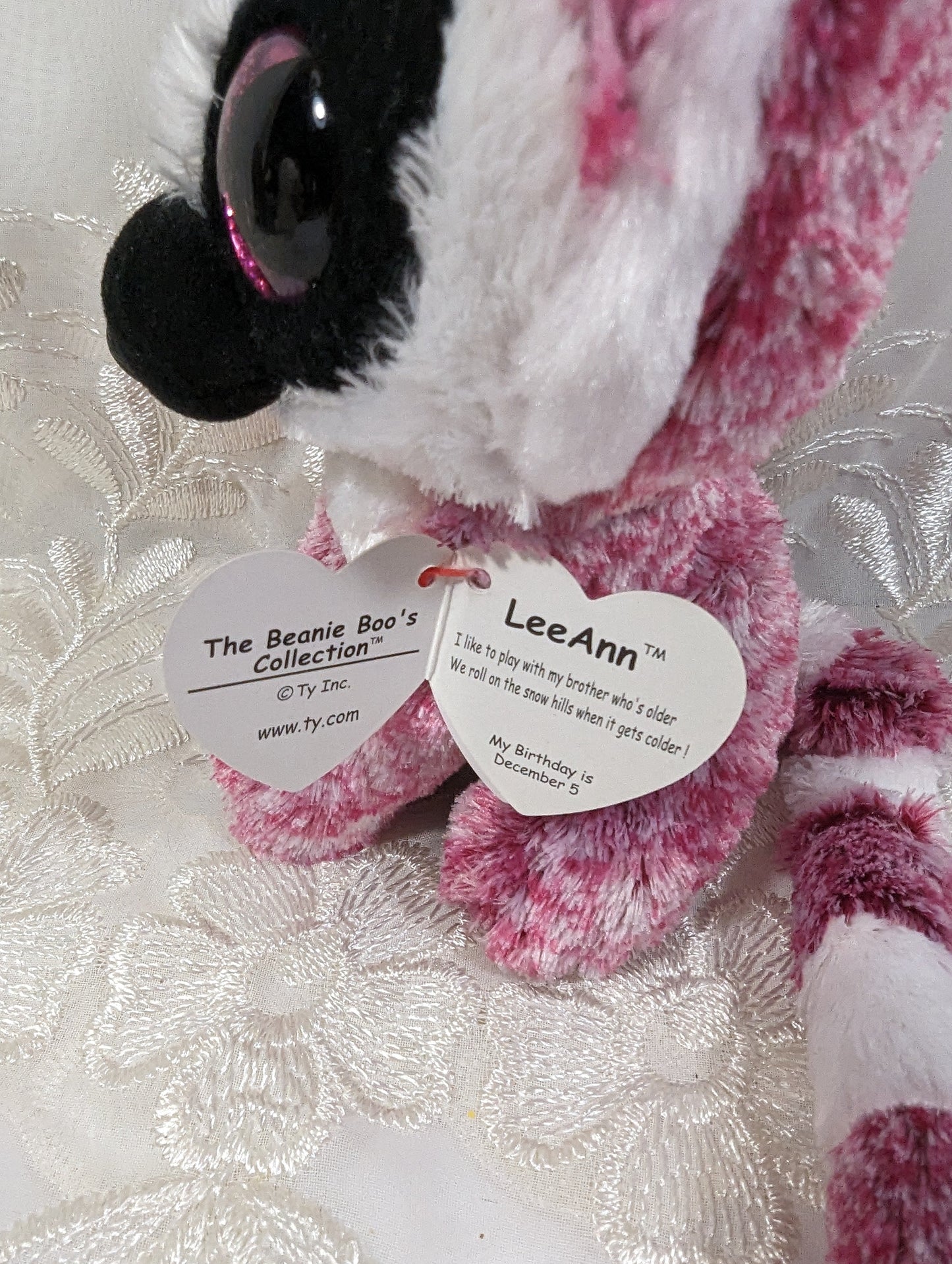 Ty Beanie Boos - LeeAnn The Pink Lemur (6 In) - Vintage Beanies Canada