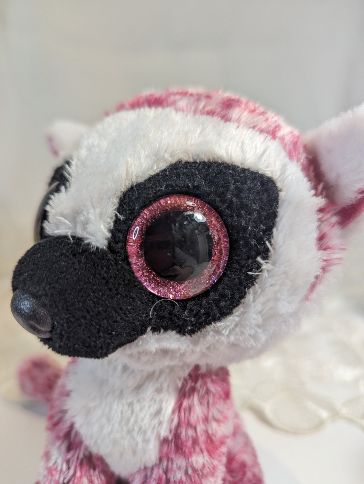 Ty Beanie Boos - LeeAnn The Pink Lemur (6 In) No Tag, Scuffed Eyes - Vintage Beanies Canada