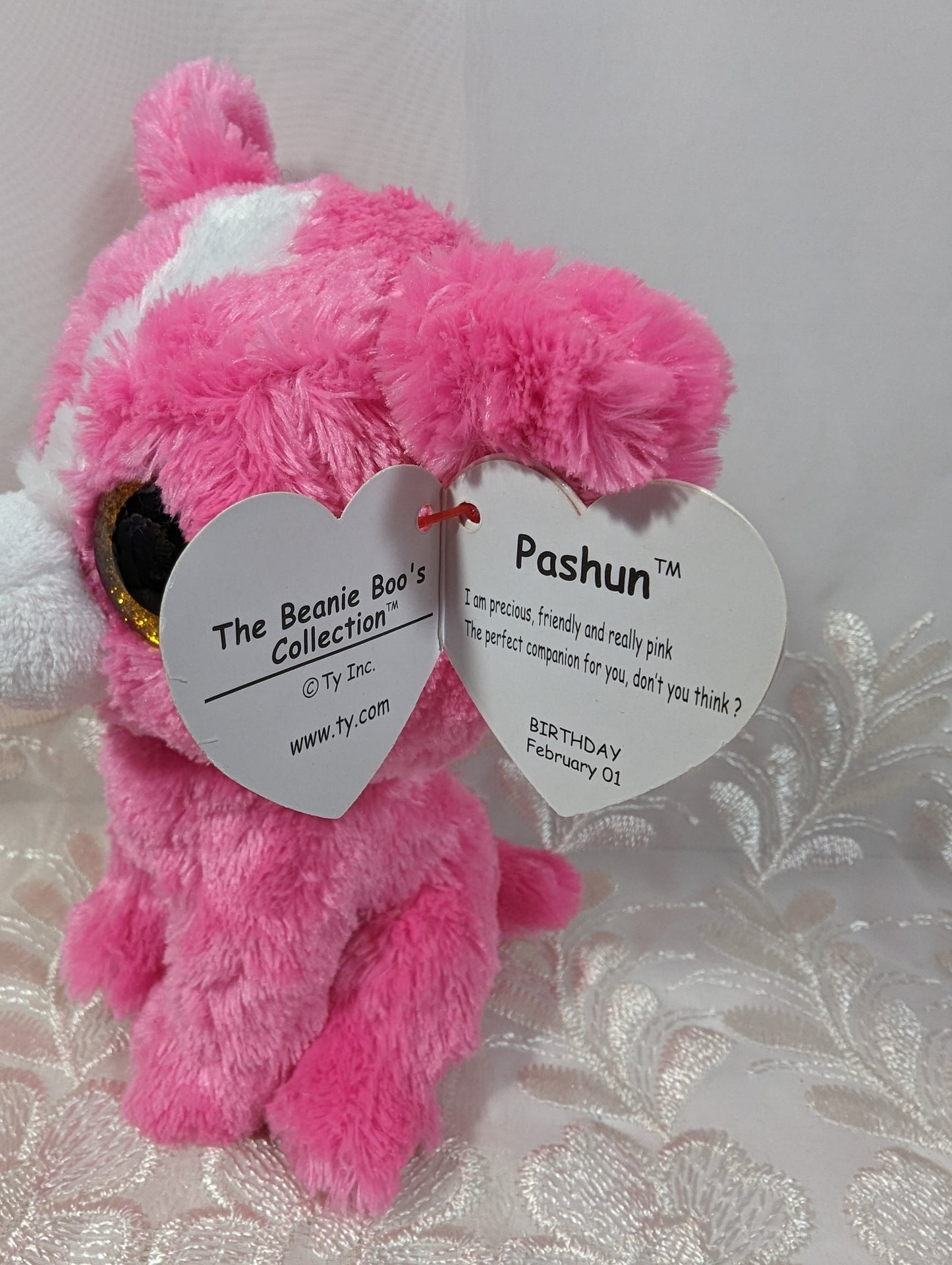 Ty Beanie Boos - Pashun The Pink Dog (6in) Trade Show Exclusive - Vintage Beanies Canada