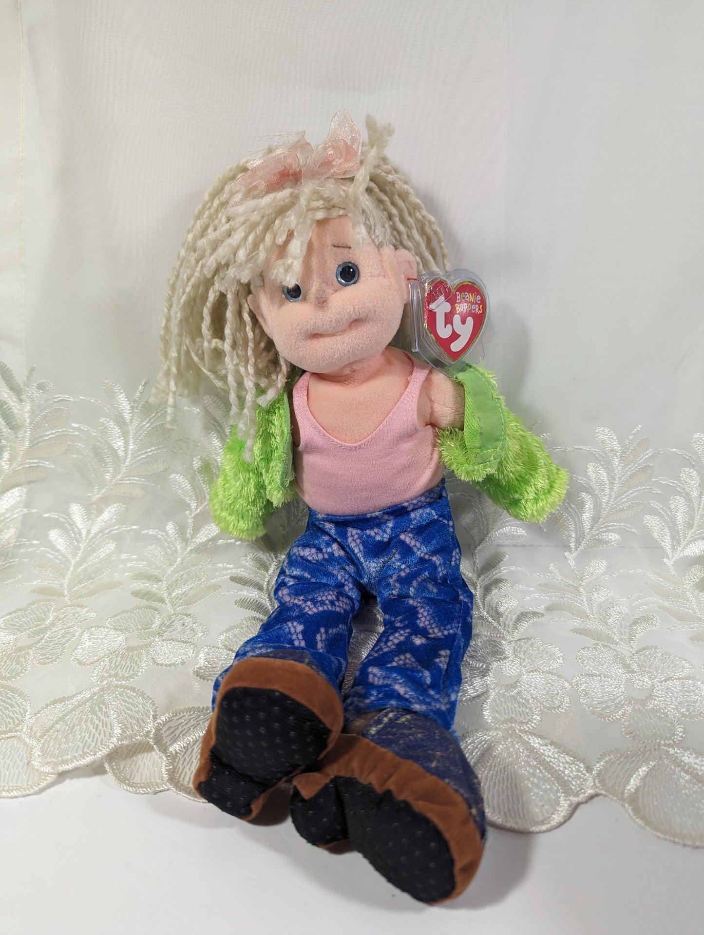 Ty Beanie Boppers - Adorable Annie The Blonde Doll (11in) Near Mint - Vintage Beanies Canada