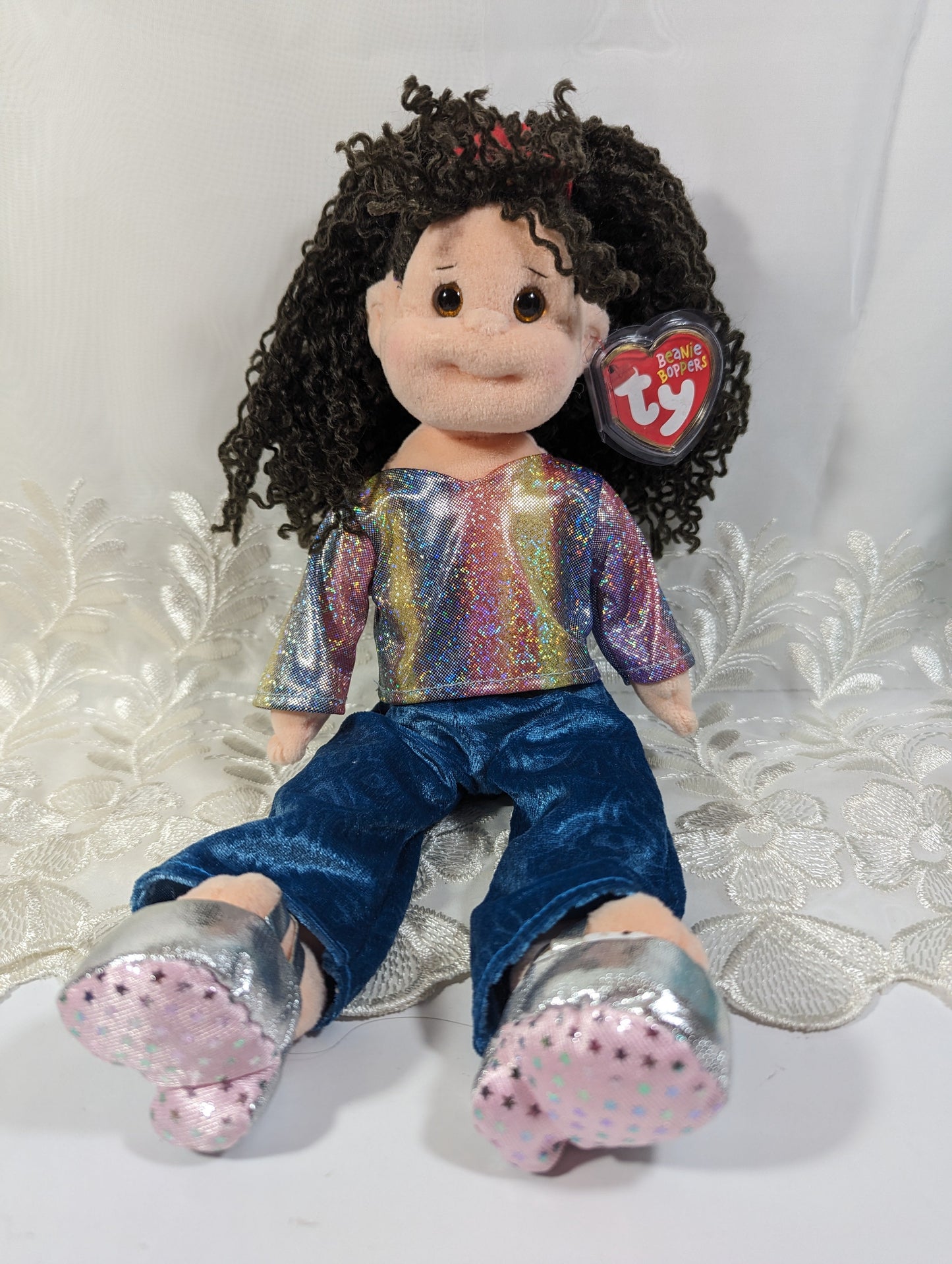 Ty Beanie Boppers - Jammin' Jenna The Girl Doll (12 in) - Vintage Beanies Canada