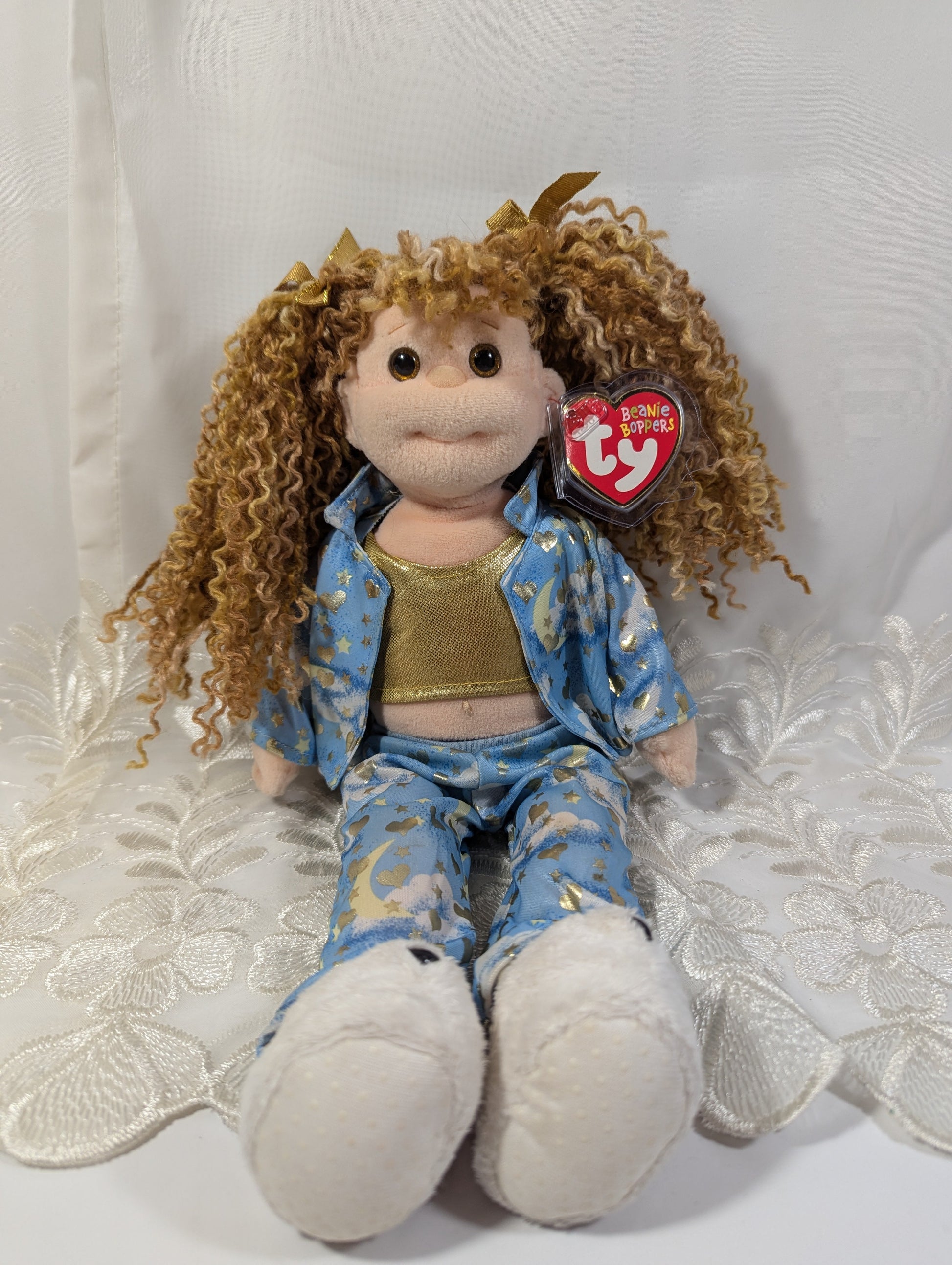 Ty Beanie Boppers - Pajama Pam The Girl Doll (12in) Near mint - Vintage Beanies Canada