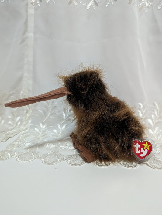 Ty Beanie Buddy - Beak The Fuzzy Kiwi Bird (7in) - Vintage Beanies Canada