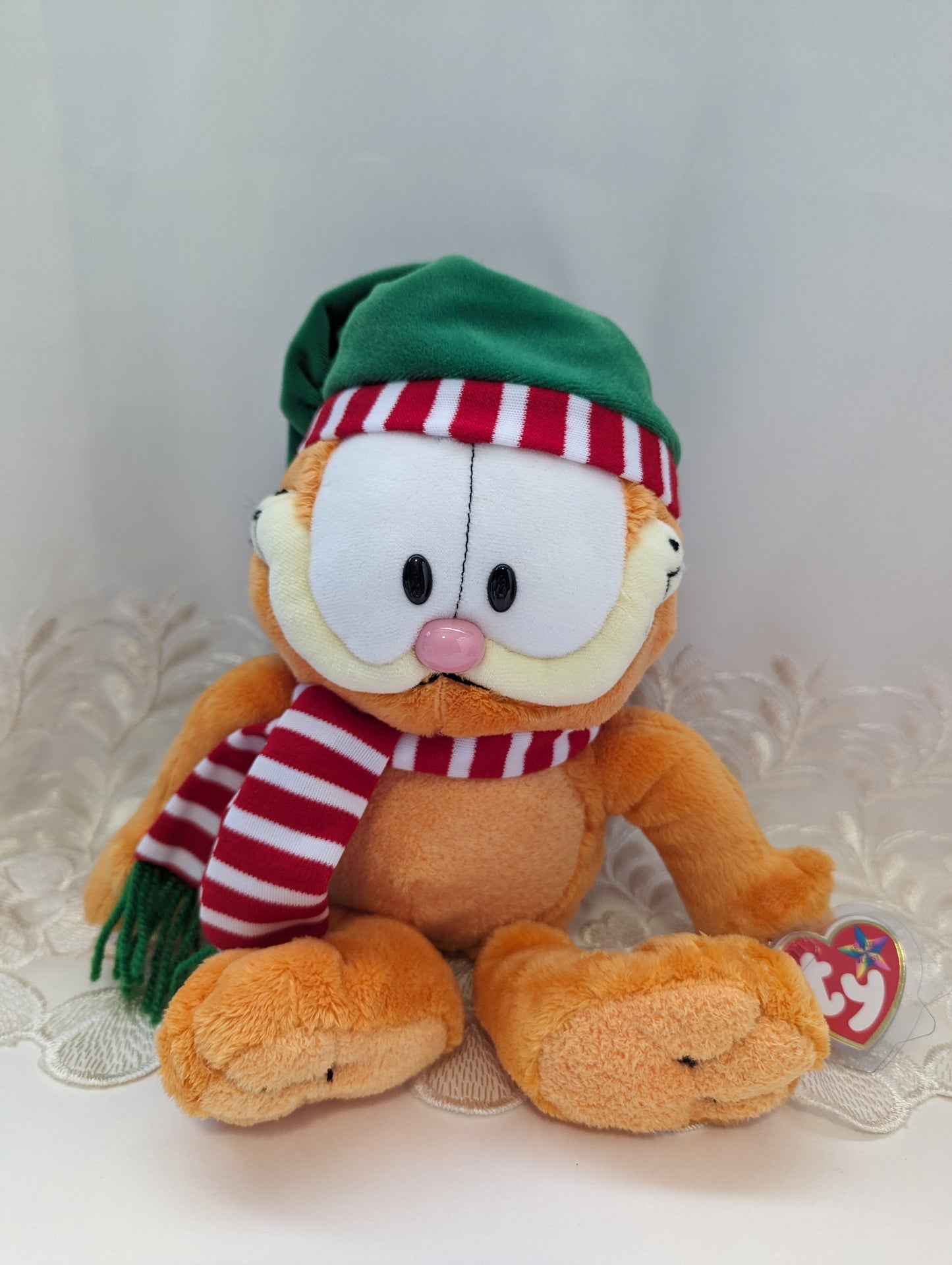 Ty Beanie Buddy - Christmas Garfield The Cat (12in) - Vintage Beanies Canada