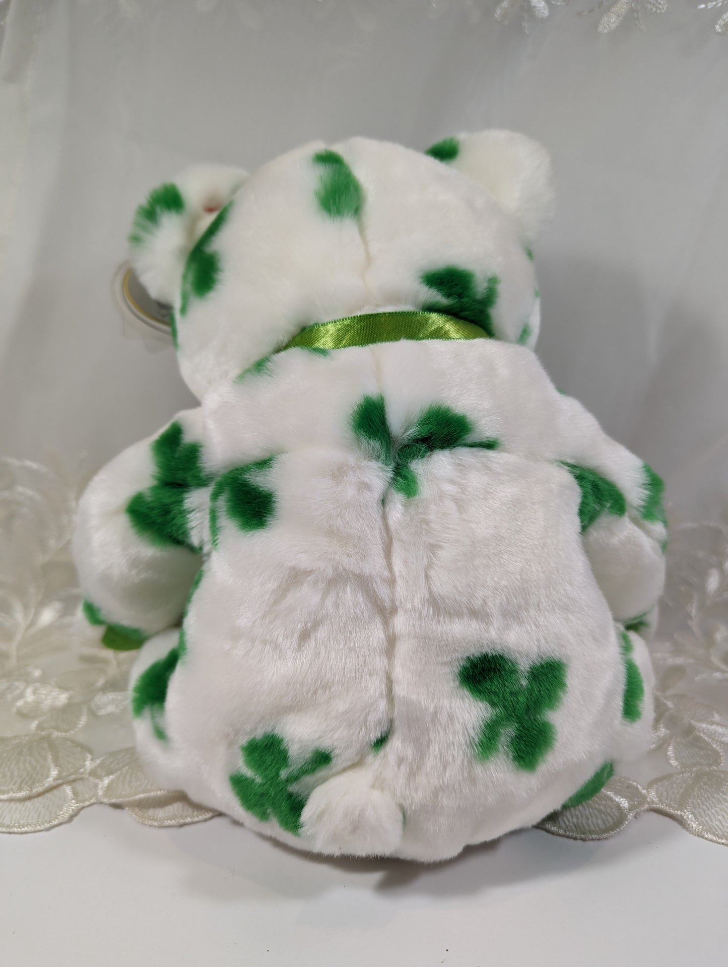 Ty Beanie Buddy - Clover The St Patrick's Day Bear (13in) *Rare* - Vintage Beanies Canada