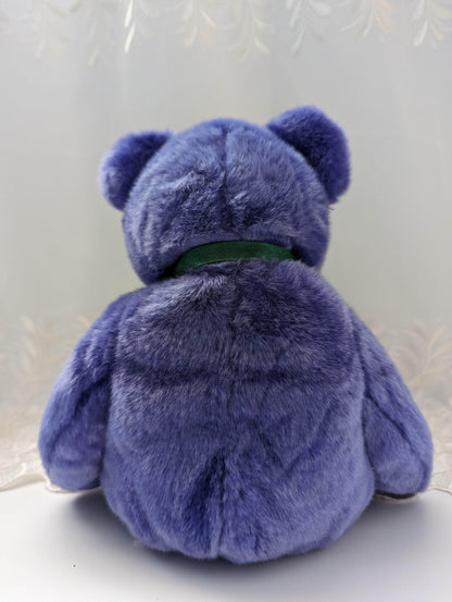 Ty Beanie Buddy - Employee Bear The Purple Bear (13in) - Vintage Beanies Canada