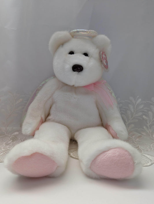 Ty Beanie Buddy - Halo The Angel Bear (13in) - Vintage Beanies Canada