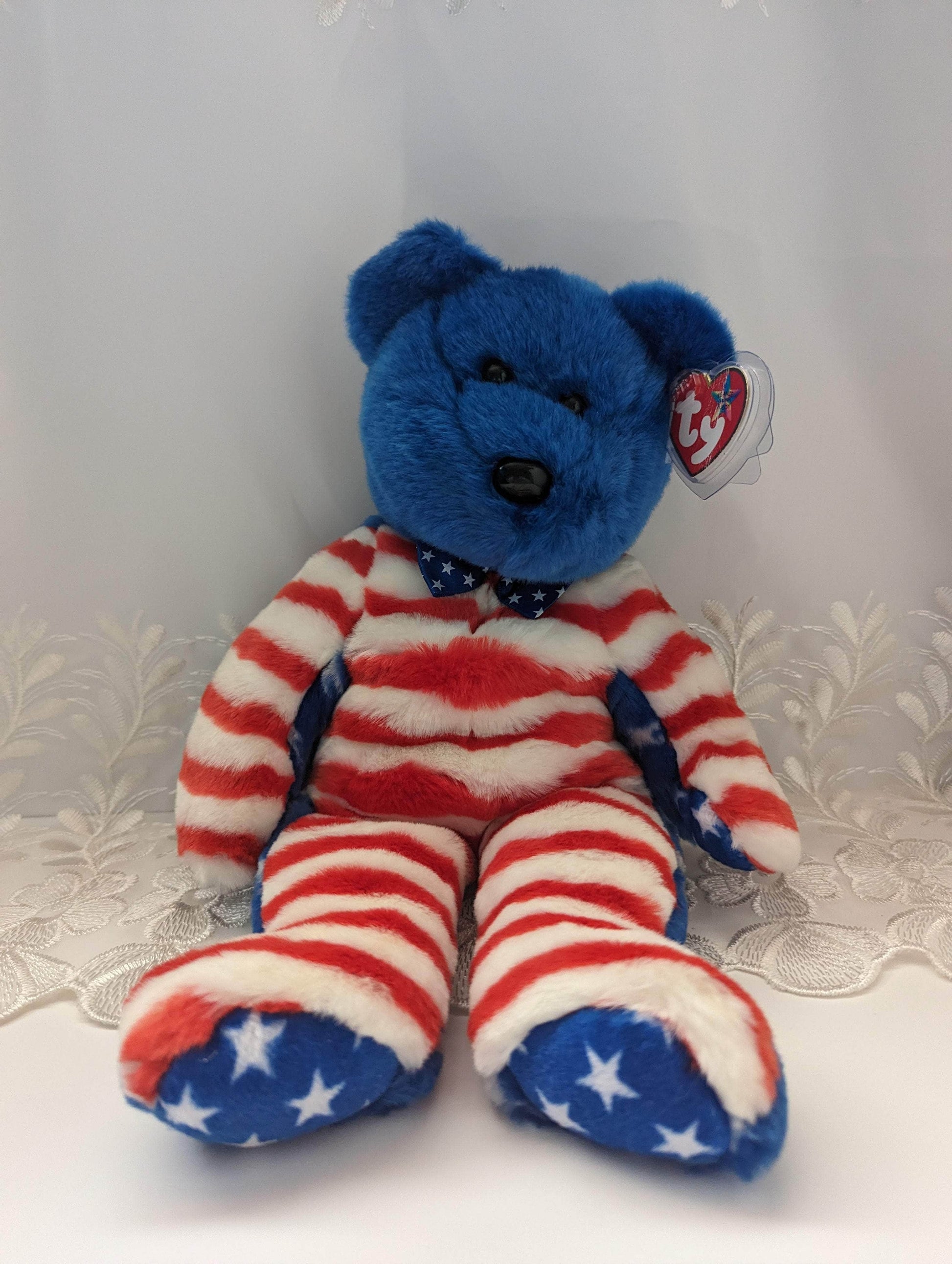 Ty Beanie Buddy - Liberty The Blueface Bear (14in) Non-mint Tag - Vintage Beanies Canada