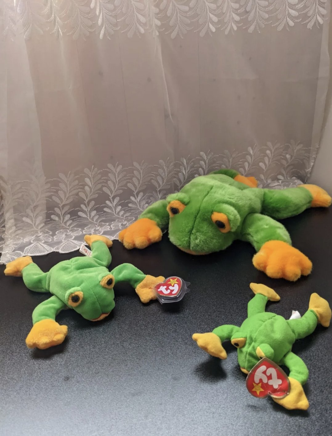 Ty Beanie Buddy (No Tag) + Beanie Baby + Teenie Smoochy The Frog Lot - Vintage Beanies Canada