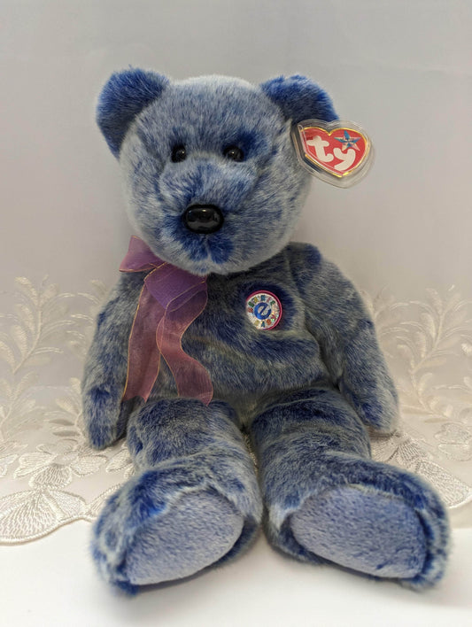 Ty Beanie Buddy - Periwinkle The Bear (13in) Near Mint - Vintage Beanies Canada