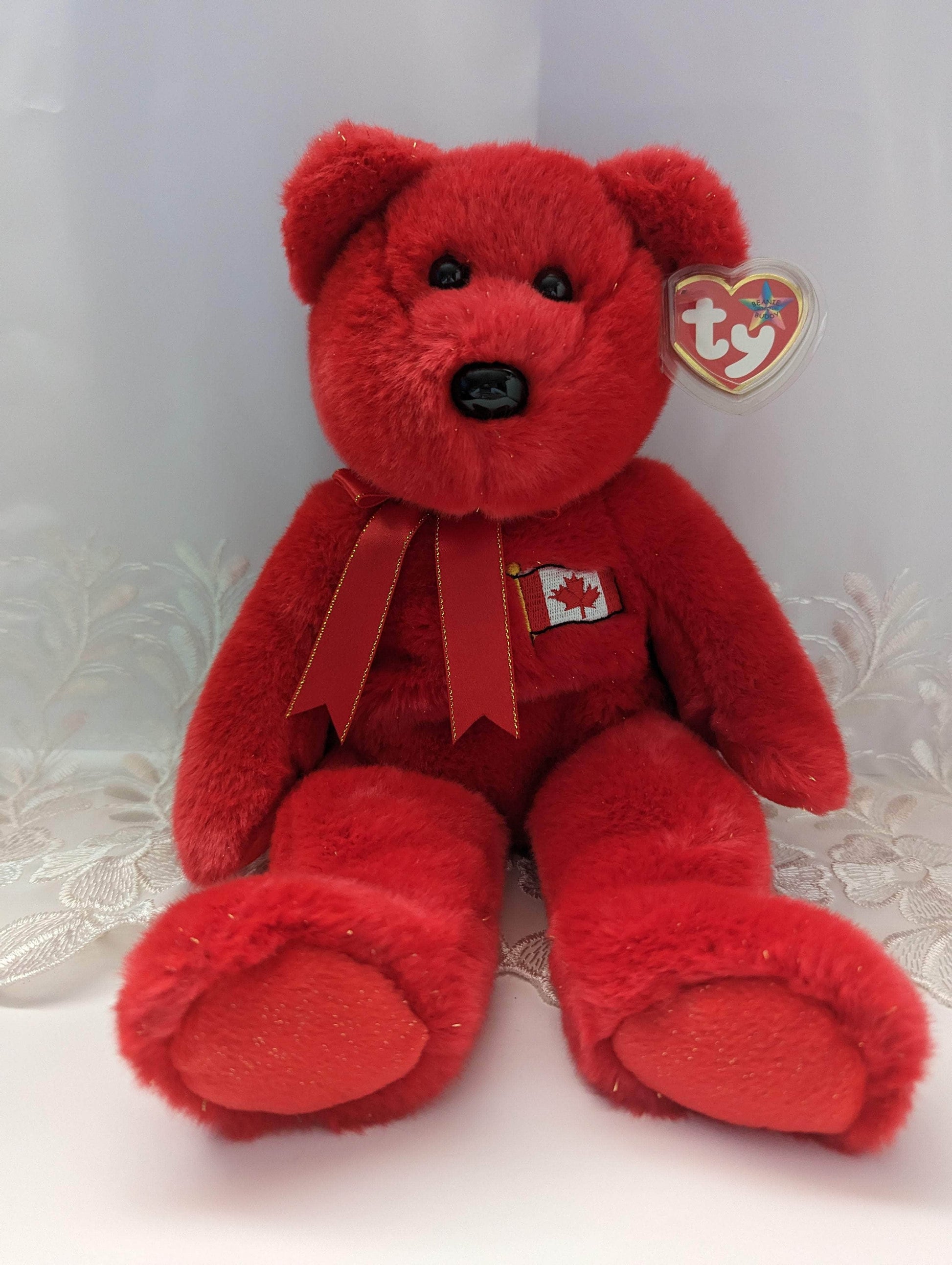 Ty Beanie Buddy - Pierre the bear (14in) - Vintage Beanies Canada