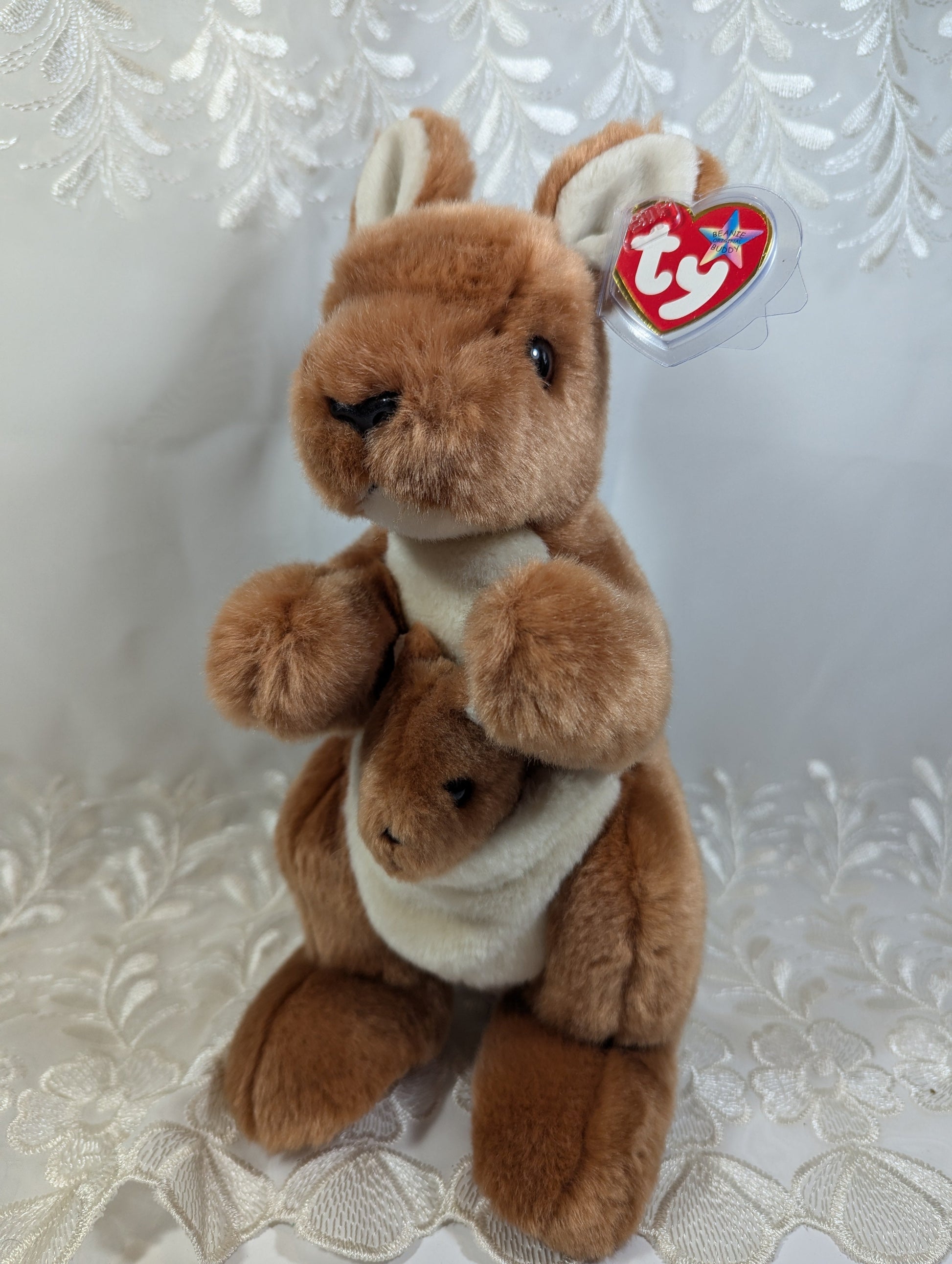 Ty Beanie Buddy - Pouch the Kangaroo (13 In) Near Mint Tag - Vintage Beanies Canada