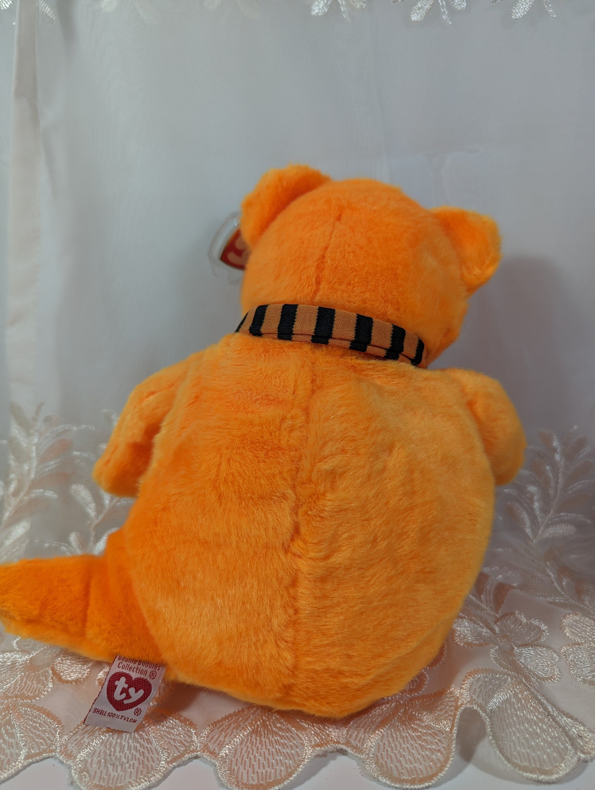 Ty Beanie Buddy - Shivers The Orange Ghost Bear (10in) - Vintage Beanies Canada