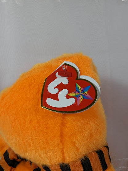 Ty Beanie Buddy - Shivers The Orange Ghost Bear (10in) - Vintage Beanies Canada