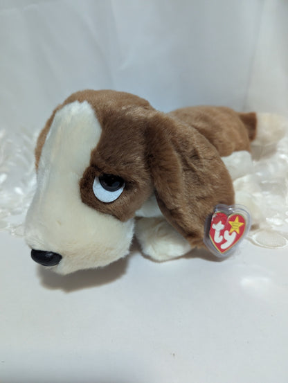 Ty Beanie Buddy - Tracker The Basset Hound Dog (11in) Non-mint Tag - Vintage Beanies Canada