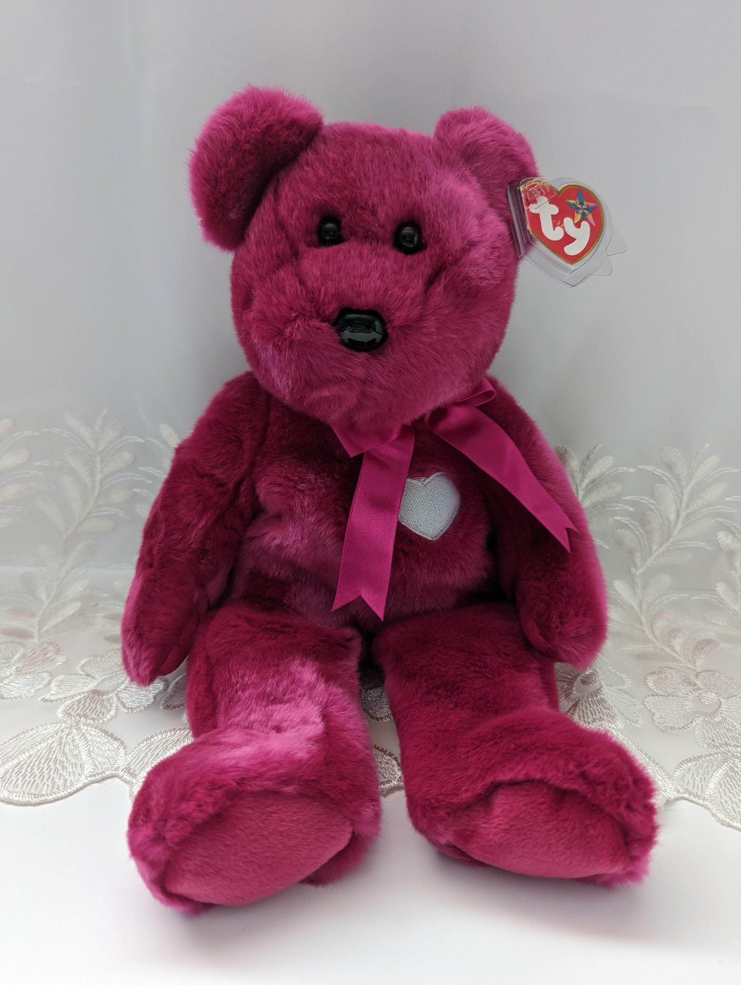 Ty Beanie Buddy - Valentina The Pink Bear (13in) Non-mint tag - Vintage Beanies Canada
