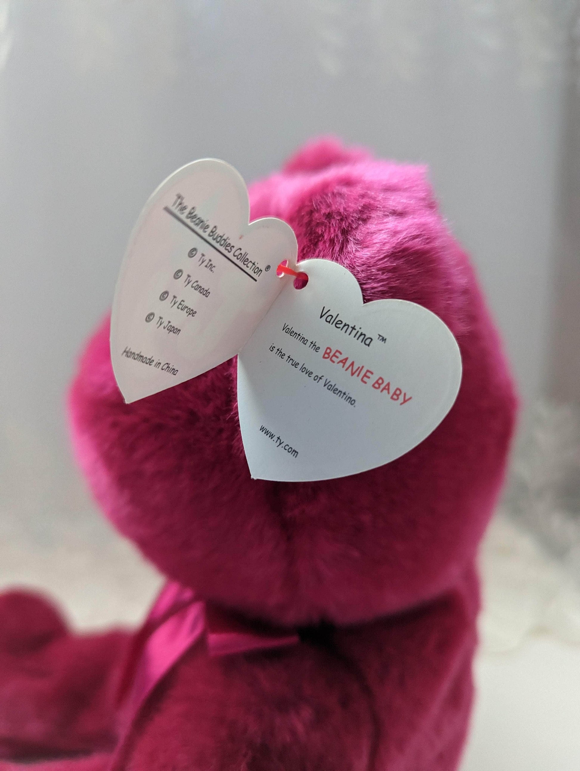 Ty Beanie Buddy - Valentina The Pink Bear (13in) Non-mint tag - Vintage Beanies Canada