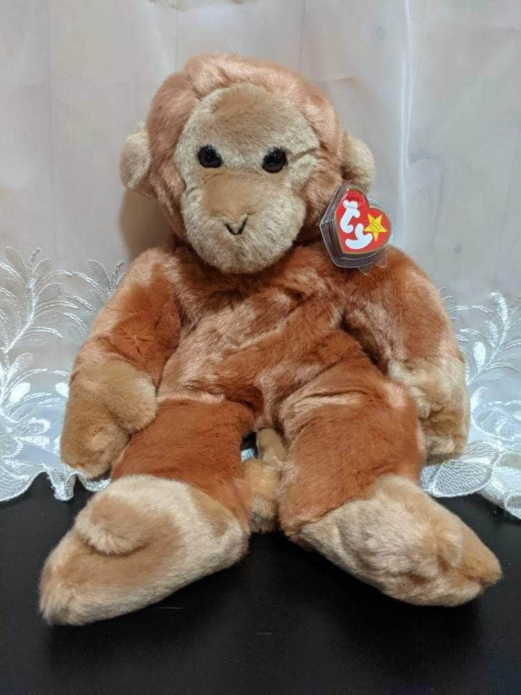 Ty Bongo The Monkey Beanie Baby + Beanie Buddy lot (Sold As set) - Vintage Beanies Canada