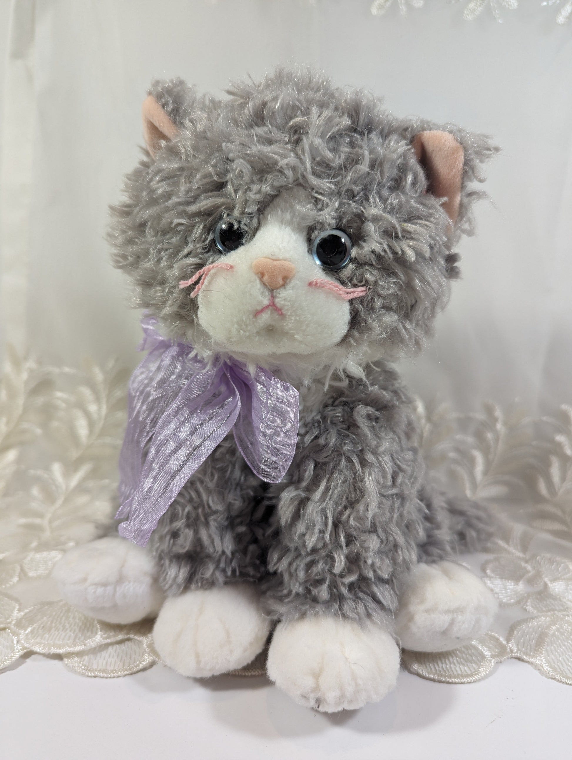 Ty Classic Collection - Asher The Gray Cat (10in) No Tag - Vintage Beanies Canada