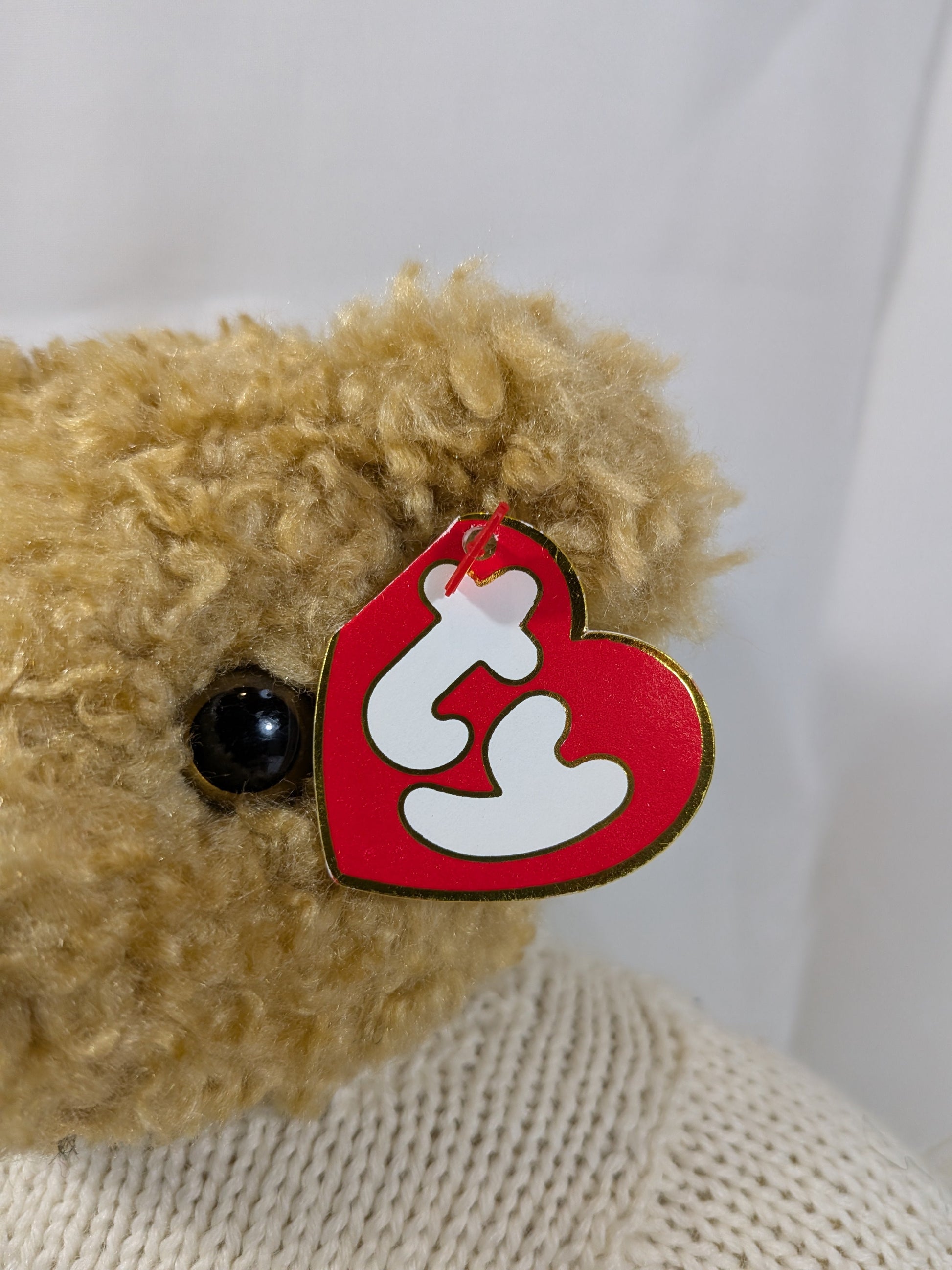 Ty Classic Collection - Baby Curly The Bear With USA Shirt (11 in) - Vintage Beanies Canada