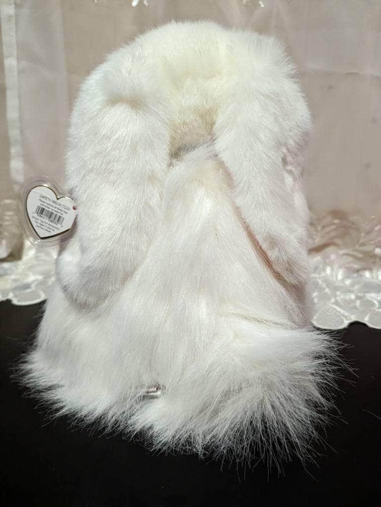 Ty Classic Collection - Cashmere The White Fluffy Bunny Rabbit (11in) - Vintage Beanies Canada