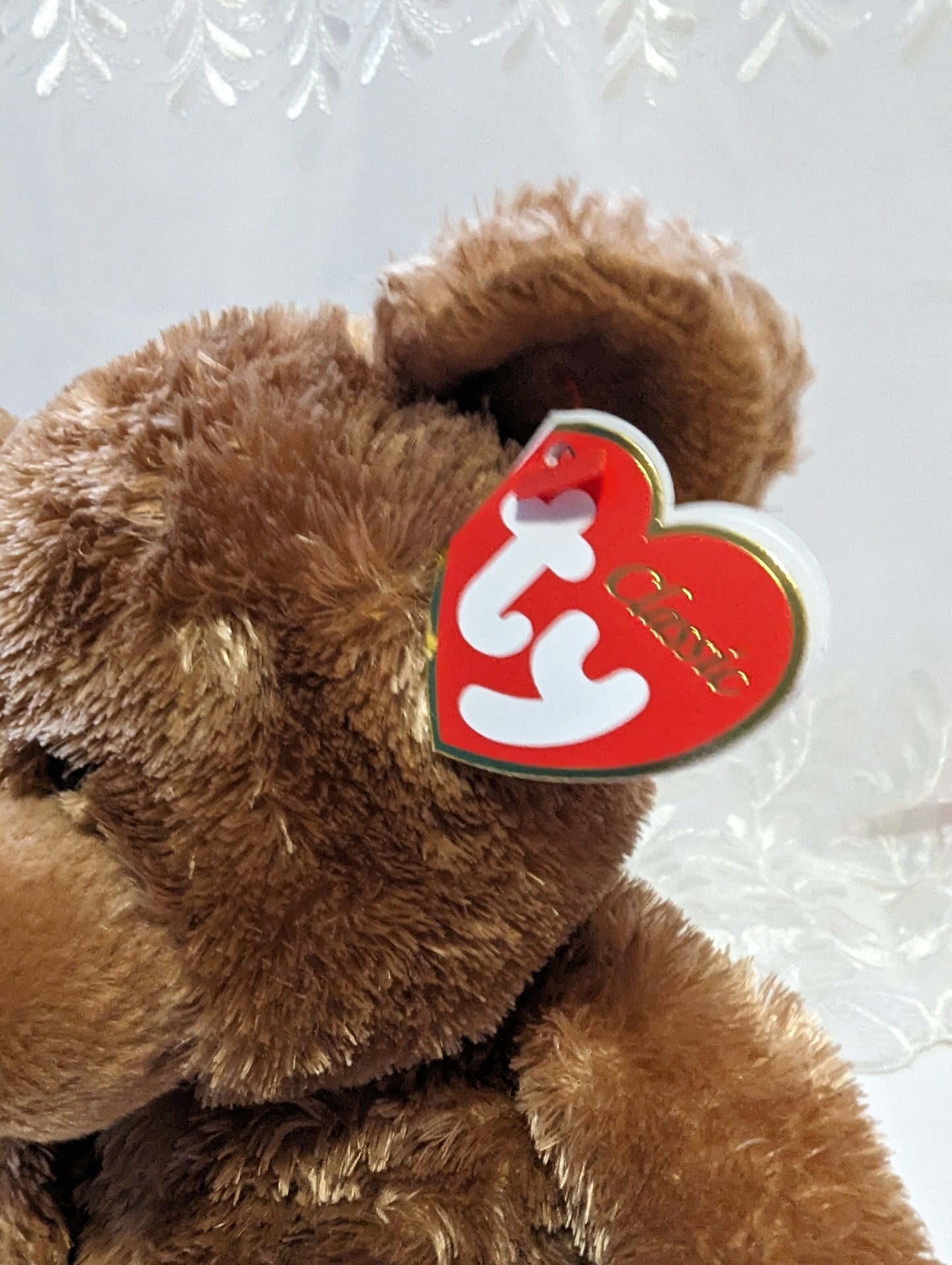 Ty Classic Collection - Everheart The Bear Holding A Heart (13in) - Vintage Beanies Canada