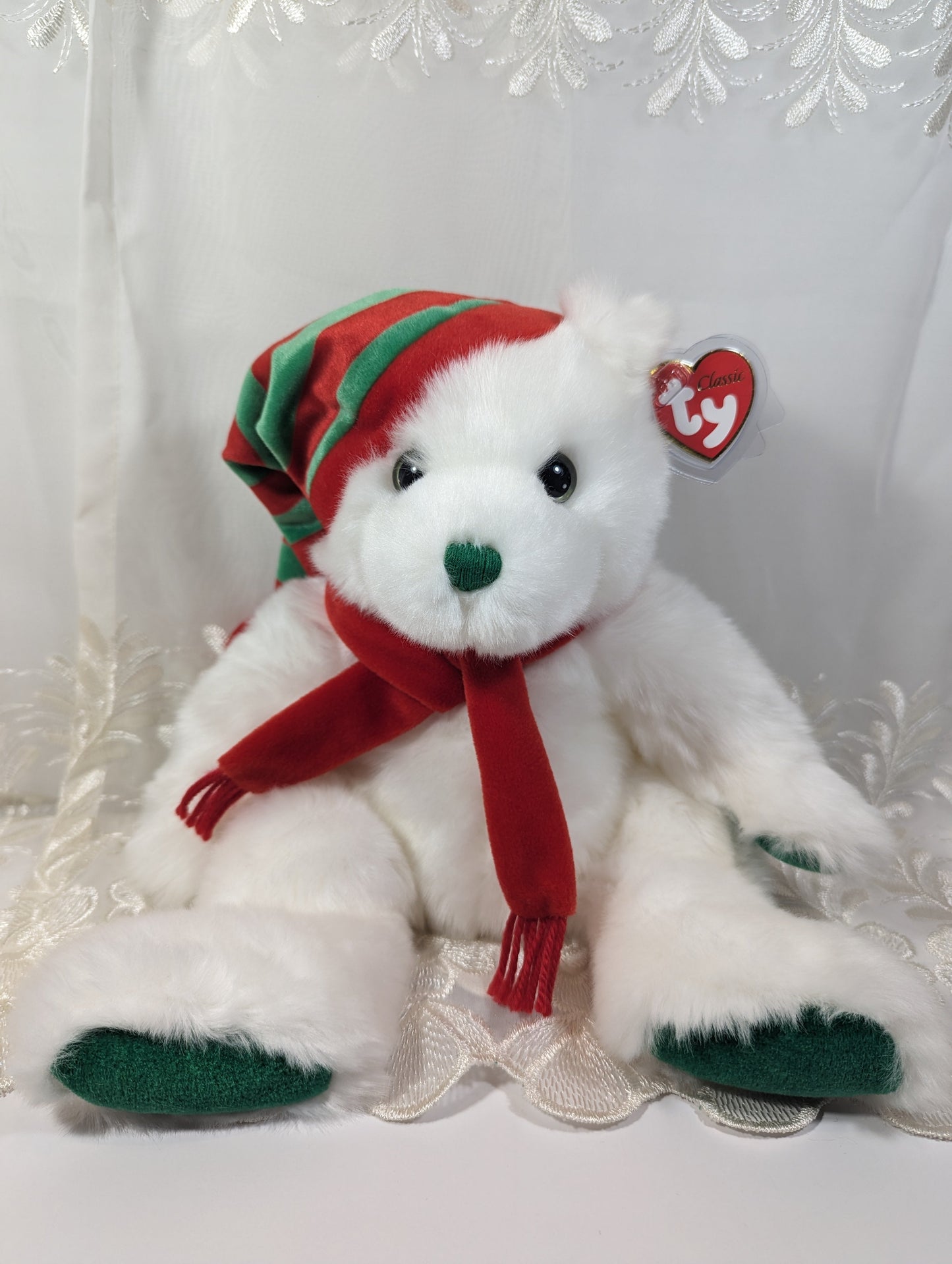 Ty Classic Collection - Merry the Christmas Bear (13in) - Vintage Beanies Canada