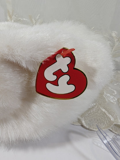 Ty Classic Collection - Nibbles The White Bunny Rabbit (8in) - Vintage Beanies Canada