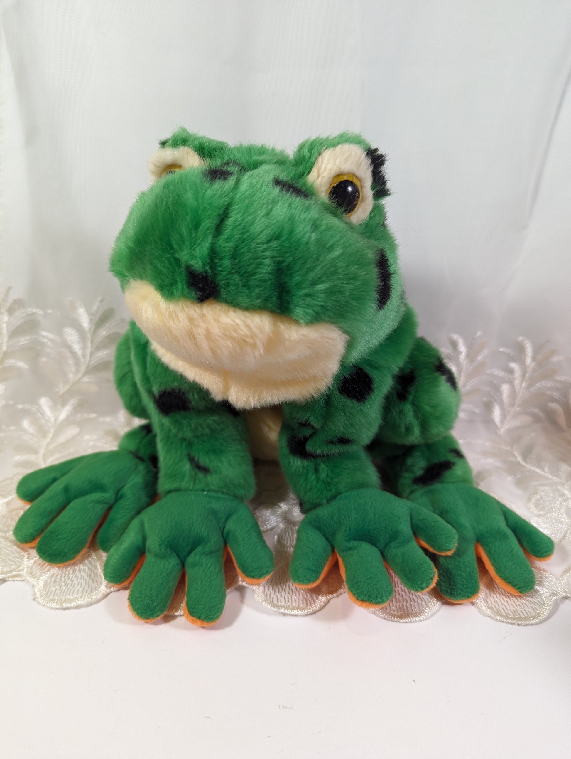 Ty Classic - Lilypad the frog (10in) No Tag, Chipped Eyes - Vintage Beanies Canada