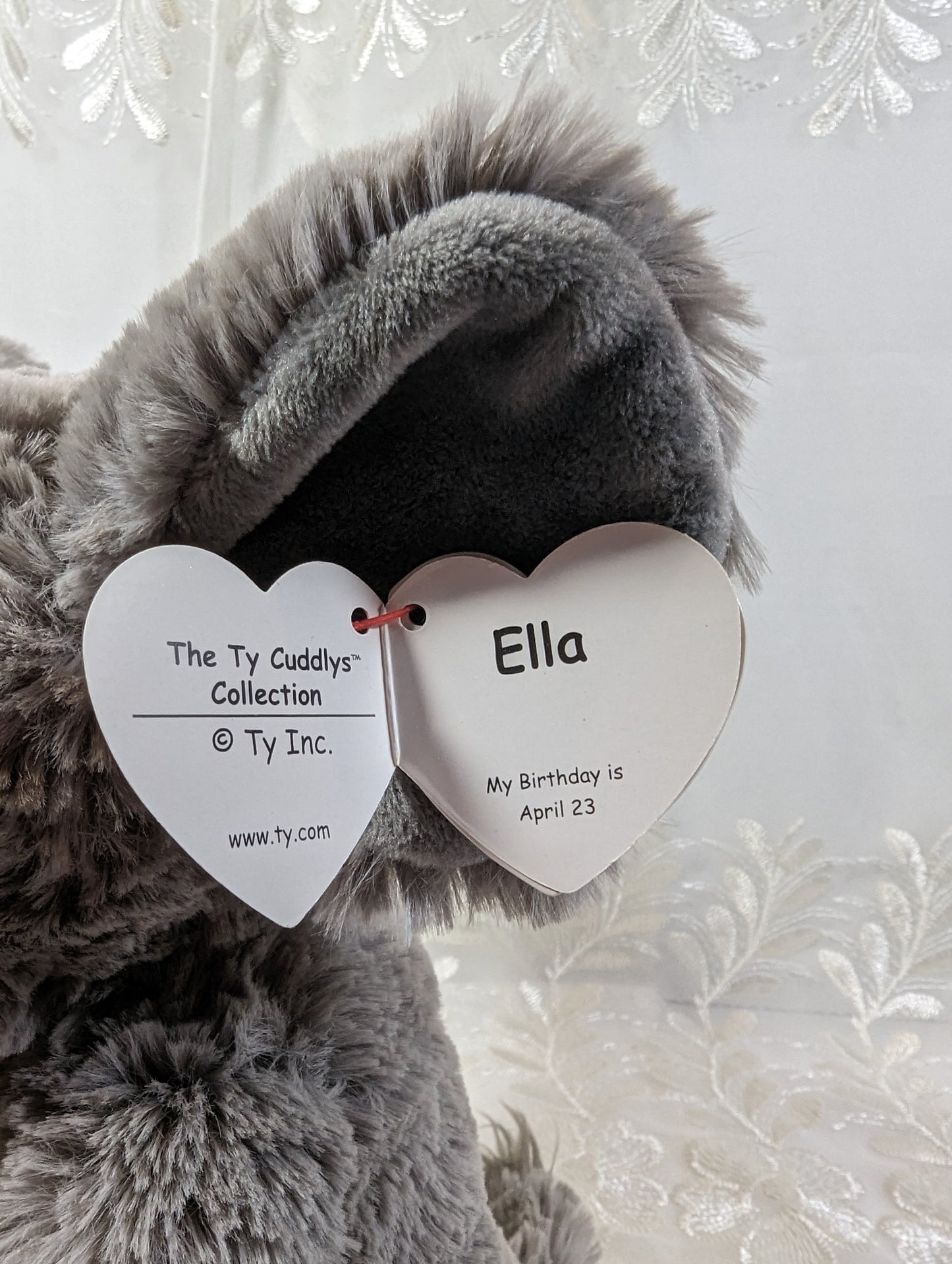 Ty Cuddlys - Ella The Elephant (12 in) - Vintage Beanies Canada