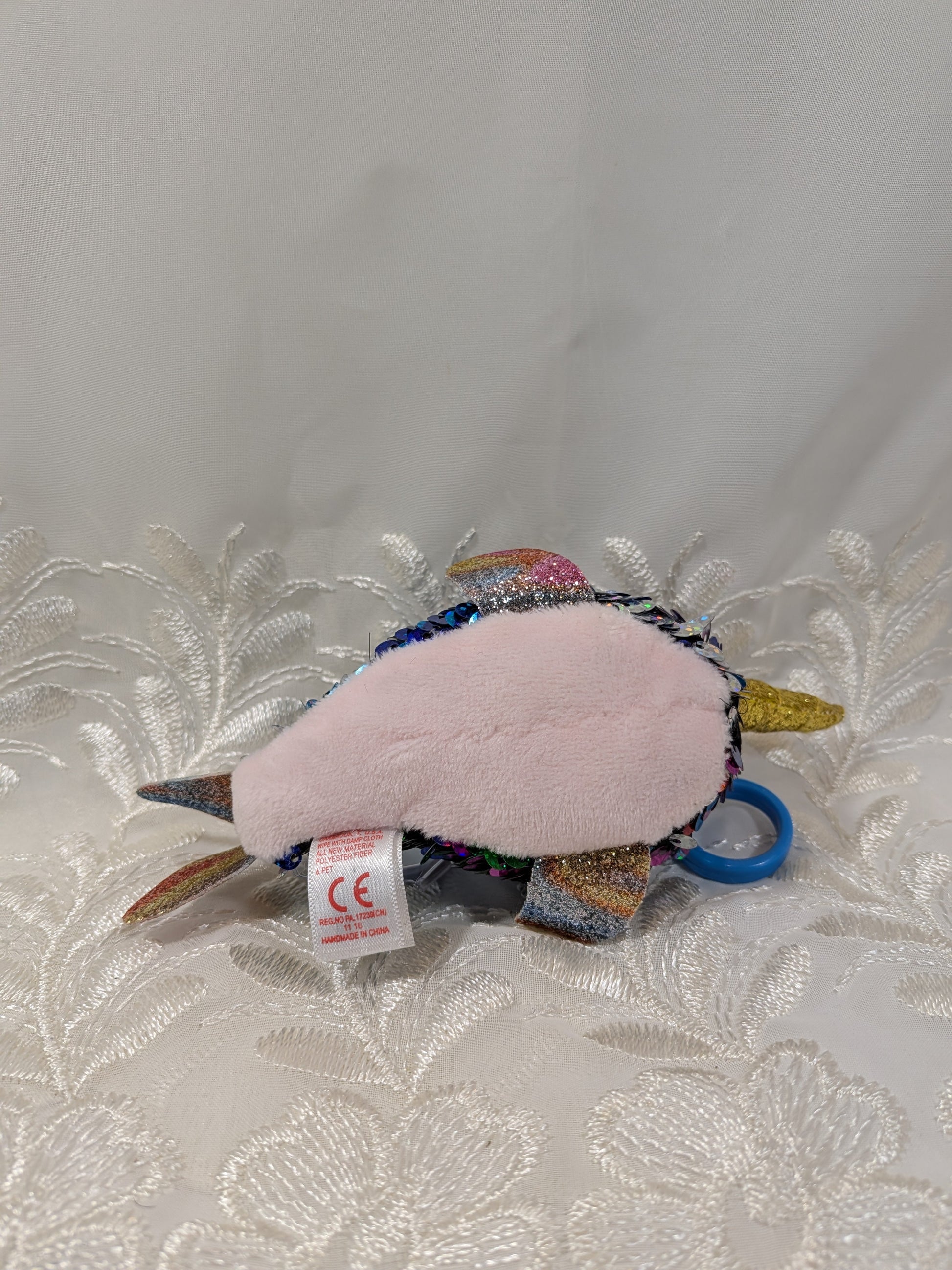 Ty Flippables Clip - Calypso the Sequined Narwhal (5in) - Vintage Beanies Canada