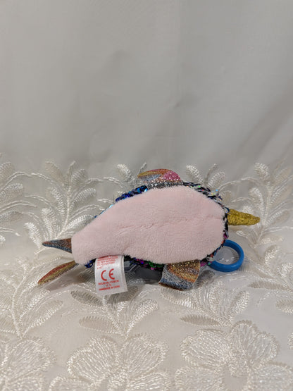 Ty Flippables Clip - Calypso the Sequined Narwhal (5in) - Vintage Beanies Canada