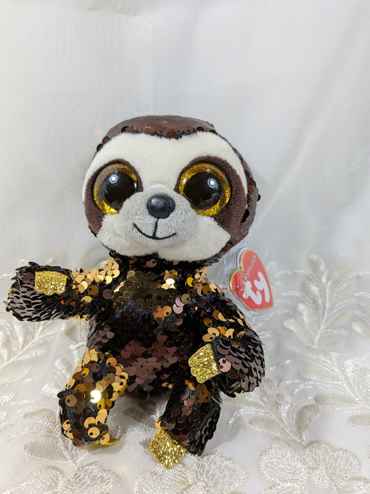 Ty Flippables - Dangler The Sequined Sloth (6in) Creased Tag - Vintage Beanies Canada