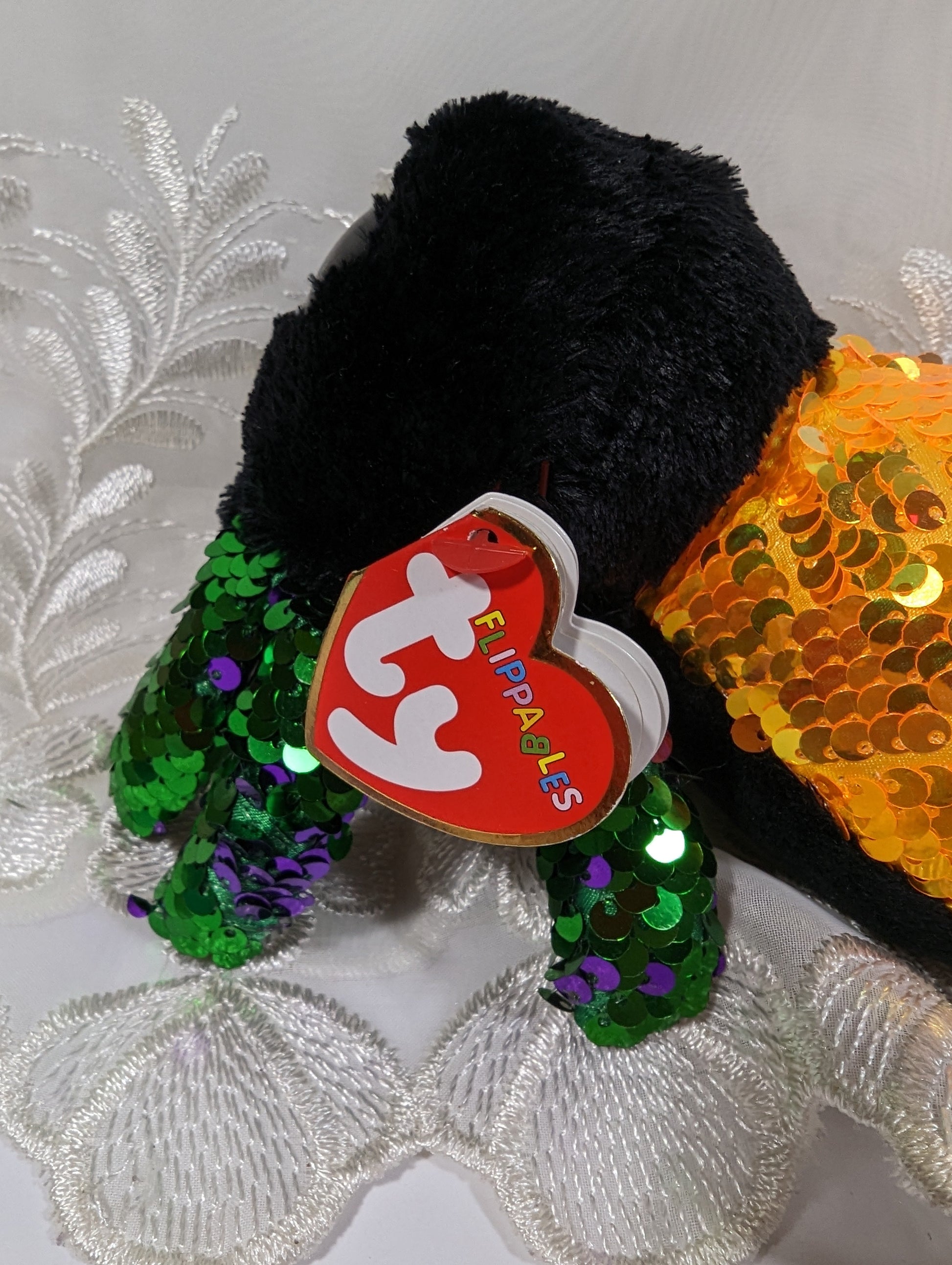 Ty Flippables - Glint The Halloween Sequined Spider (6in) Near Mint - Vintage Beanies Canada