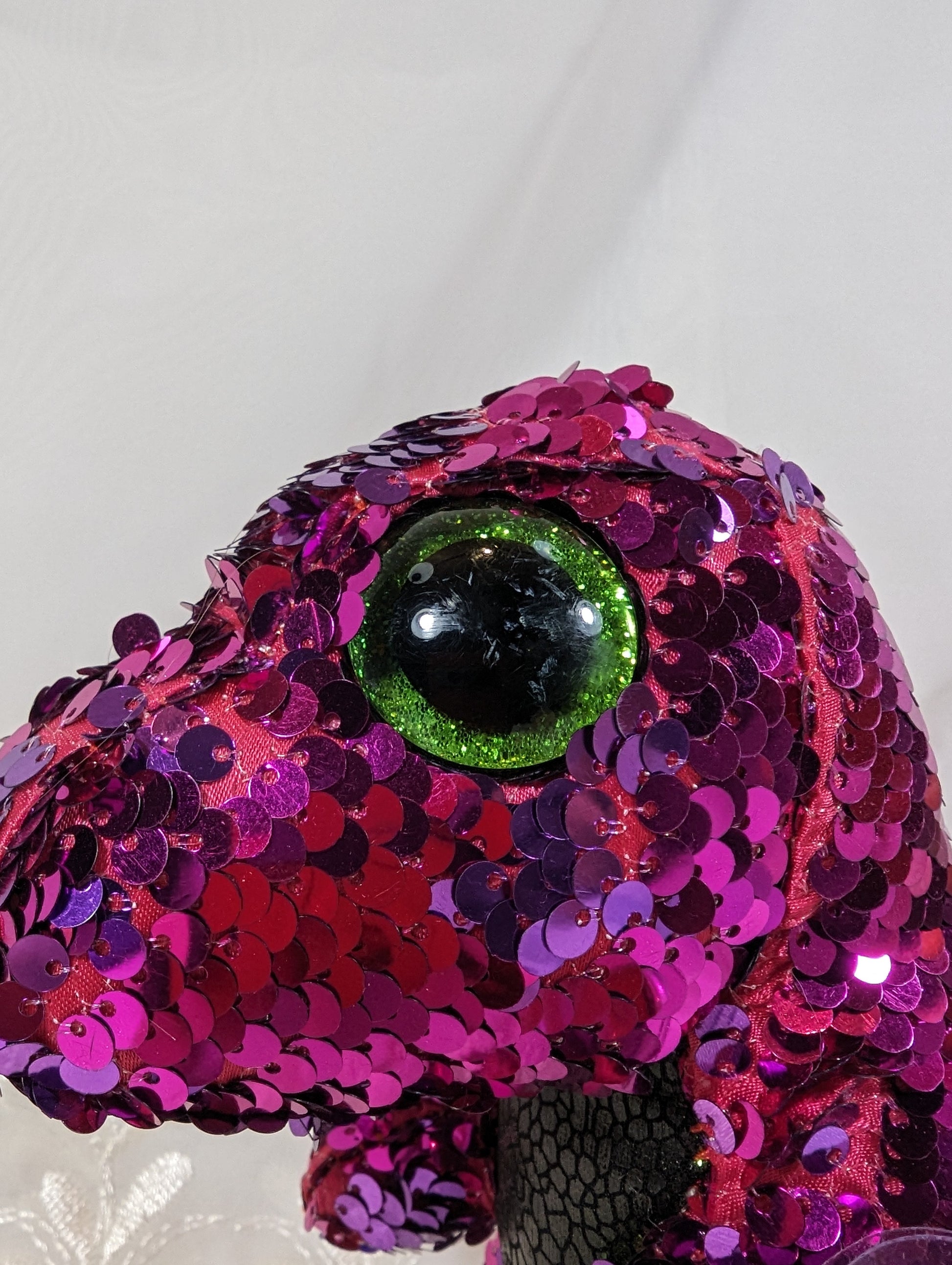 Ty Flippables - Stompy The Purple Pink Sequined Dinosaur (6in) Scuffed Eyes - Vintage Beanies Canada