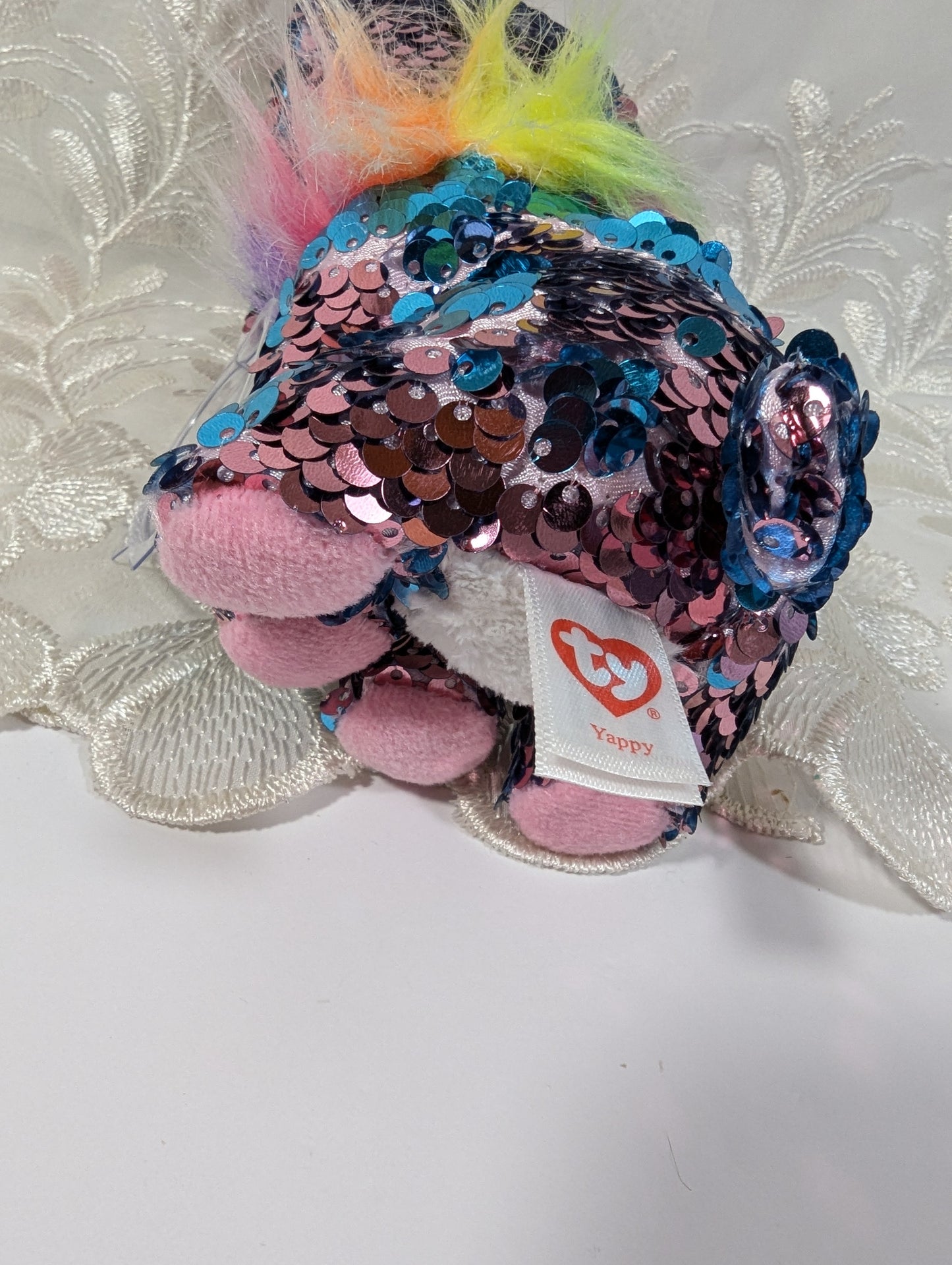 Ty Flippables - Yappy The Sequined Dog (6in) Non - mint Tag - Vintage Beanies Canada