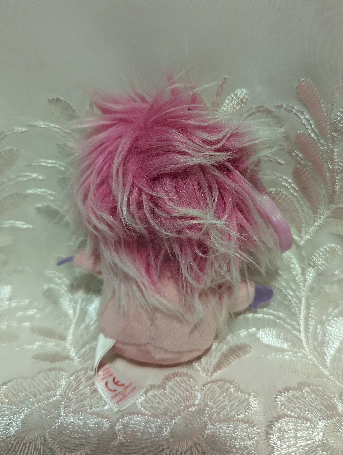 Ty Frizzys - Kink The Pink Little Monster Plastic Clip (5in) - Vintage Beanies Canada