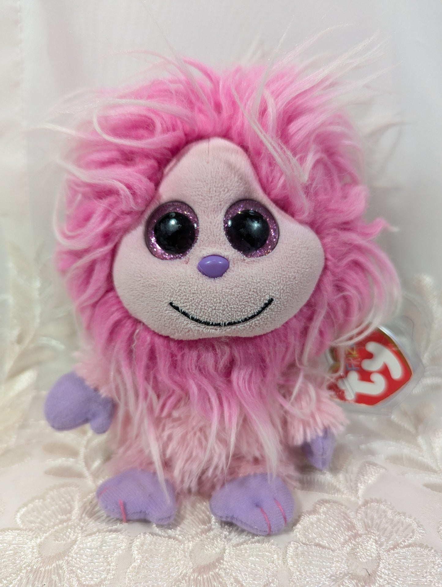 Ty Frizzys - Kink the Pink Monster (7in) *Pre - Owned condition* - Vintage Beanies Canada