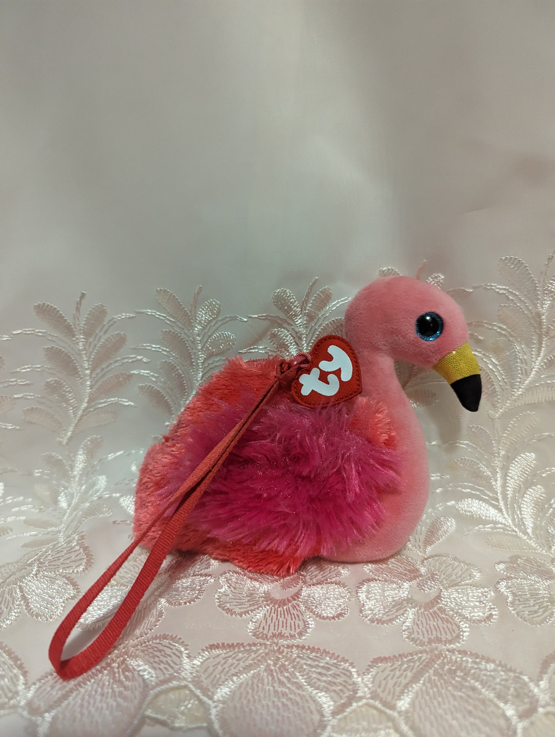 Ty Gear - Gilda The Pink Flamingo Coin Purse (5in) - Vintage Beanies Canada