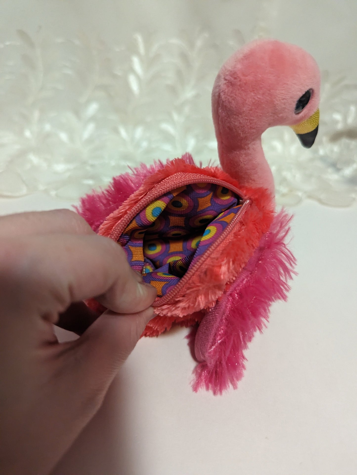 Ty Gear - Gilda The Pink Flamingo Coin Purse (5in) - Vintage Beanies Canada