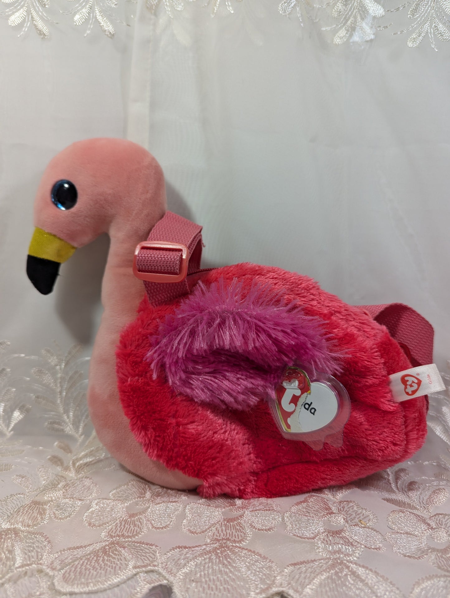 Ty Gear - Gilda The Pink Flamingo Purse (8 in) Ripped Tag - Vintage Beanies Canada